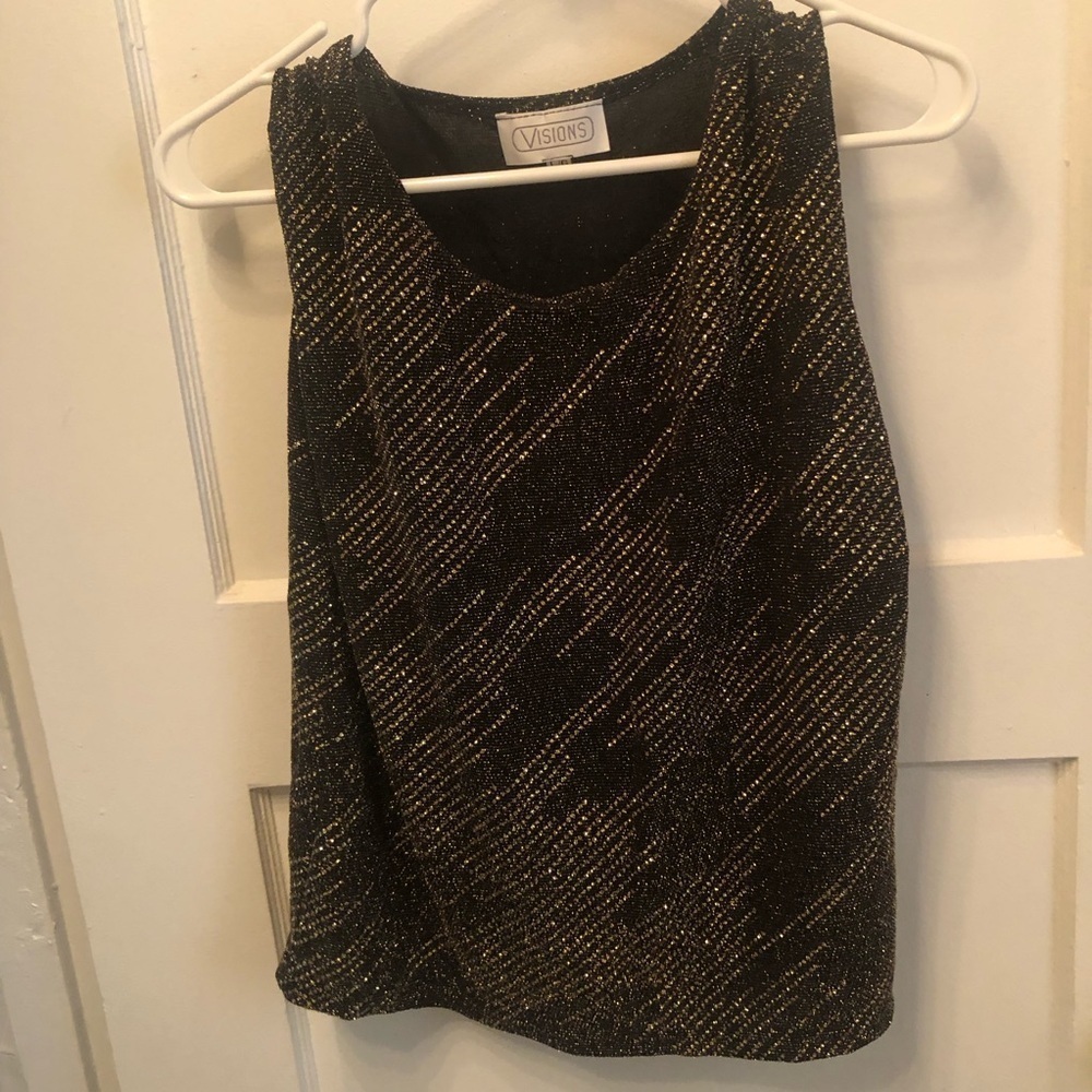 Visions Black and Gold Women's Top for those evenings out. A little stretch
